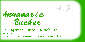 annamaria bucher business card